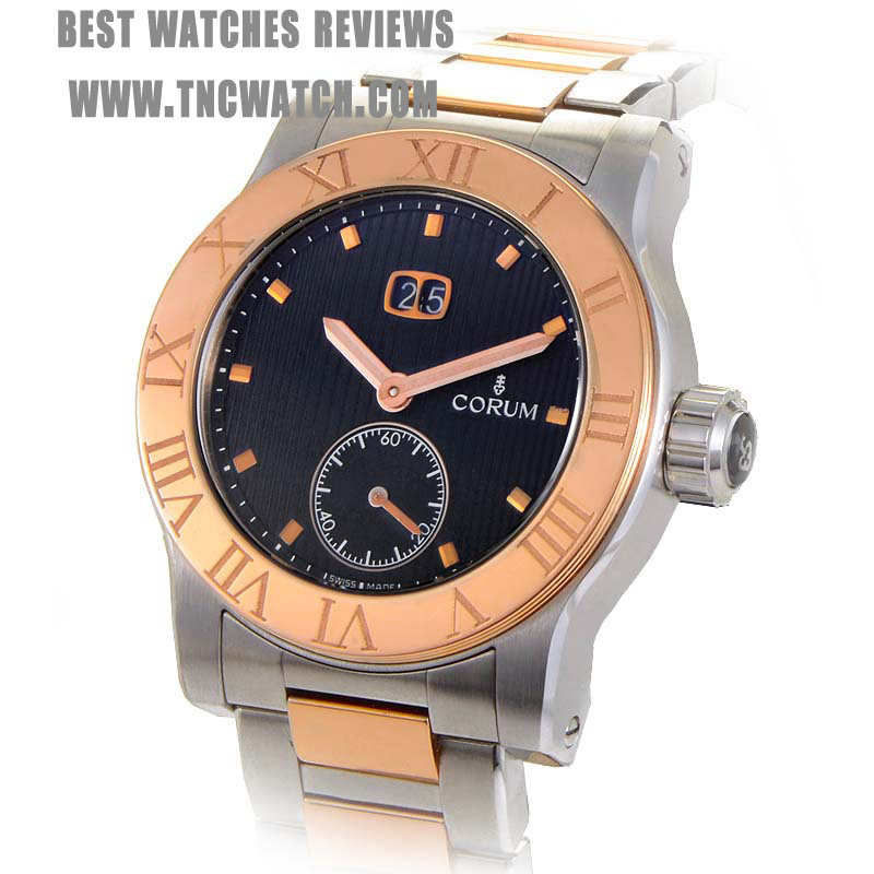 rose gold corum romulus chronograph watch replica