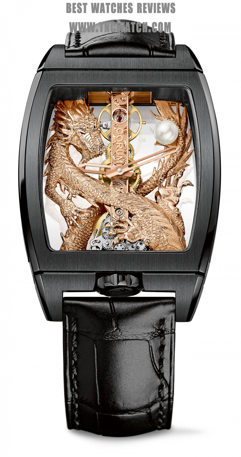 corum golden bridge titanium automatic watch replica